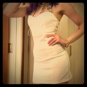 Tobi White/Gold Body Con Dress